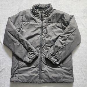 L.L. BEAN Mens Grey Lightweight Full Zip Jacket Primaloft‎  Large Cozy Cabincore
